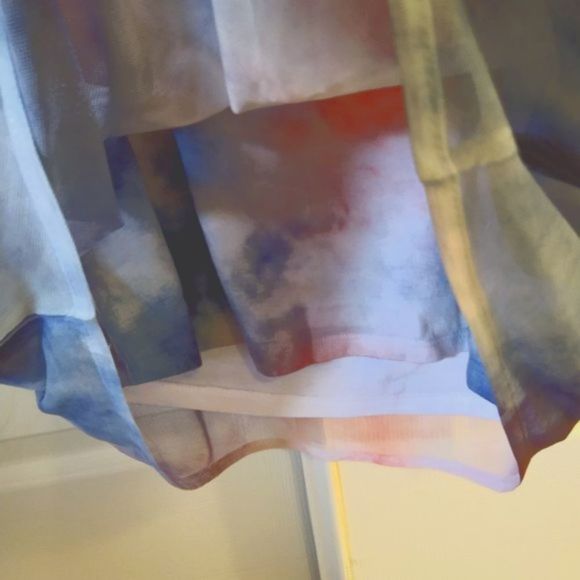 one world live and let live Red White Blue Tie Dye Shirt Top - Picture 5 of 10